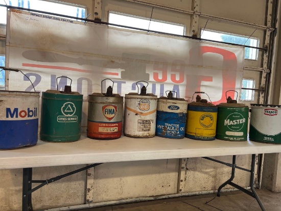 8 vintage oil...pans....