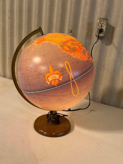 Illuminated globe....