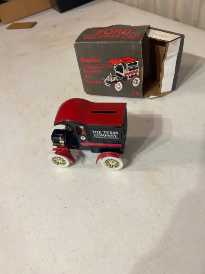 New 1905 Texaco delivery car. Series number 4 with piggy bank...