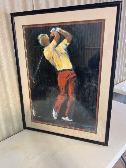 Framed golf picture 31 x 40