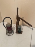 VINTAGE LATERN AND BOTTLE CAPPER...