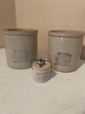 2 WATERERS AND CONDIMENT CONTAINER...