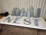 8 metal cut out numbers....