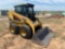CAT 246B Skid Steer with bucket 3927 hours, cab air, front door missing, has hydraulic quick attach.