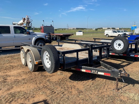12' x 7' 2016 PJ Trailer... 7k axles, removable sides, heavy bulldog jack Sells with a title... ...