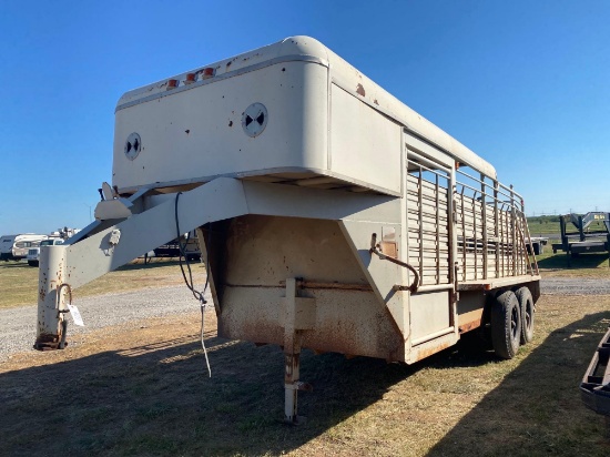 18? x 6? Half Top Gooseneck sells with a bill of sale only rubber floor, bearings packed, lights