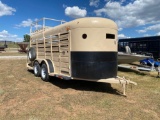 16' x 6' W&W Bumperpull 5 lug axles... sells with a bill of sale only...