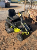 Ryobi electric riding mower... no charger... nearly new...