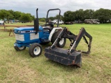 FORD 1520 WITH LOADER DIESEL 2 WHEEL DRIVE BUCKET WITH LOADER TURF TIRES ON THE TRACTOR REAR WEIGHTS