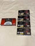4- boxes of Monarch 40 S&W 180 grain 50 cartridges 1-box of Federal 40 50 Cartridges