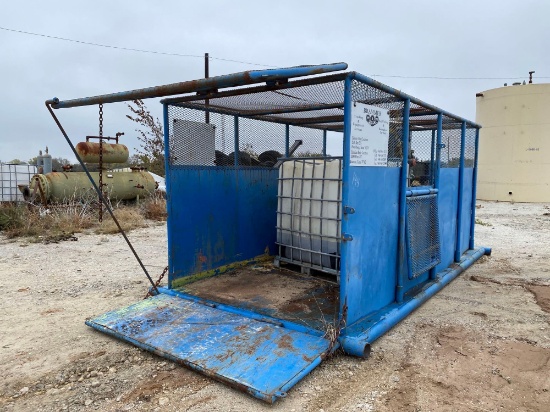 Heavy Built Trash Skid with Drive in ramp