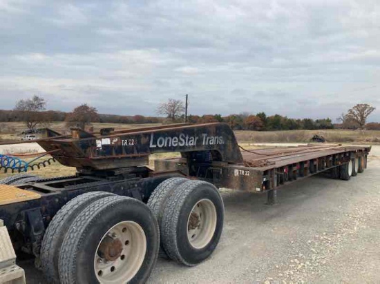 LONESTAR TRIPLE AXLE ROLLING TAIL BOARD TRAILER GOOD SHAPE READY TO USE. LOCATED IN MONTAGUE,TX