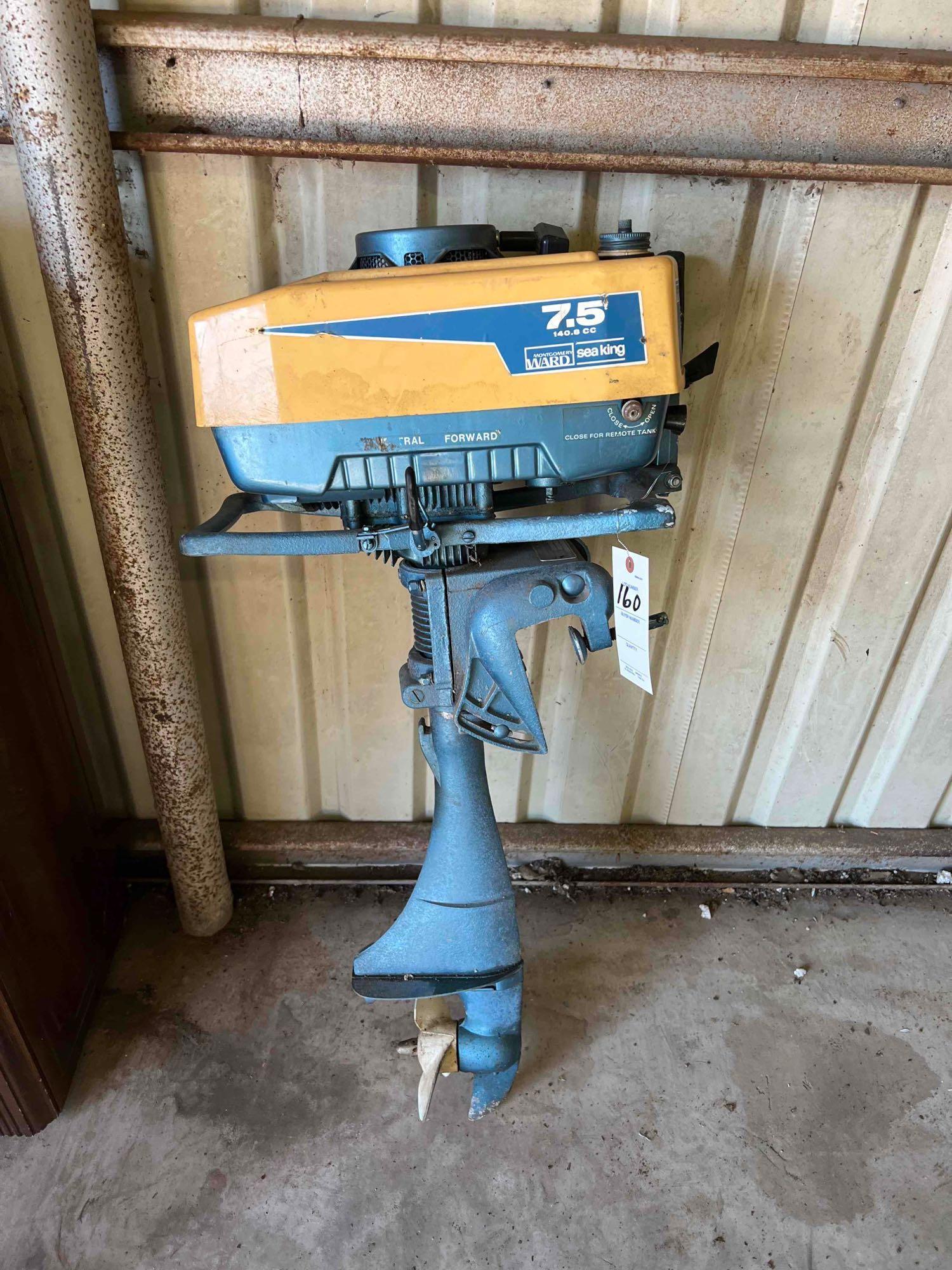 MONTGOMERY WARD SEA KING BOAT MOTOR 7.5 HP | Proxibid
