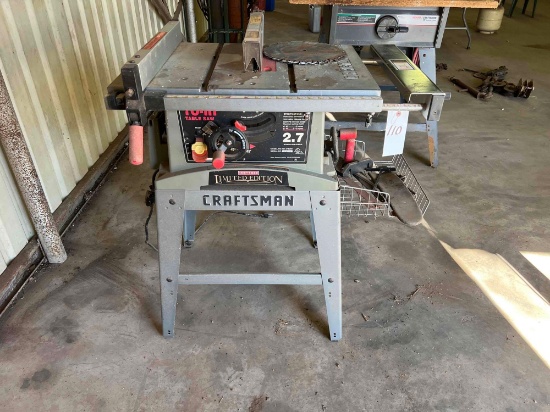 Craftsman 10 in table saw limited edition 2.7 hp WORKS