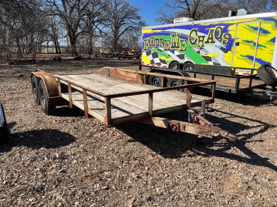 16 x 6 1/2 utility trailer good floor tires 60%