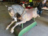 metal horse old kiddie ride