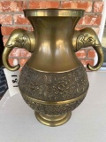 Brass elephant vase