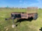 12 1/2 LONG 78 WIDE UTILITY TRAILER METAL FLOOR FOLD DOWN RAMP FRONT TOOL BOX GOOD TIRES 16