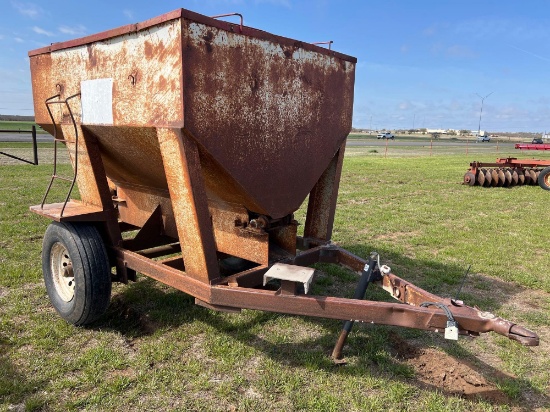 T&S PULL BEHIND CAKE BUGGY ELECTRIC MOTOR 3000 LB... GOOD TIRES SELLS WITH BILL OF SALE ...