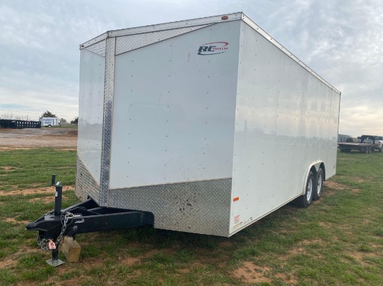 20X8'6" RC CARGO TRAILER GOOD TIRES SPRING ASSISTED RAMP SIDE DOOR AS WELL VIN 56VBC2026KT900302
