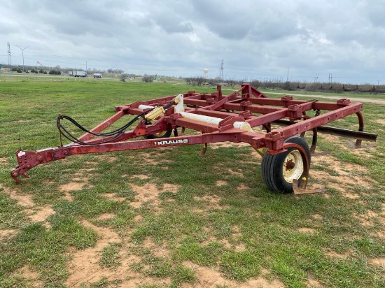 13' KRAUSE FIELD CULTIVATOR 13 SWEEPS WITH 6" SPACING WITH RAILROAD IRON DRAG