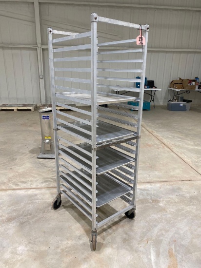 INDUSTRIAL RACK 20 SHELVES 5'10" TALL MADE FOR 18 INCH TRAYS ...