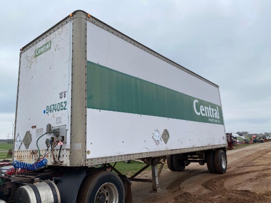 28 FT DRY VAN TRAILER 22.5 RUBBER NO BACK DOOR SELLS WITH A BILL OF SALE ONLY