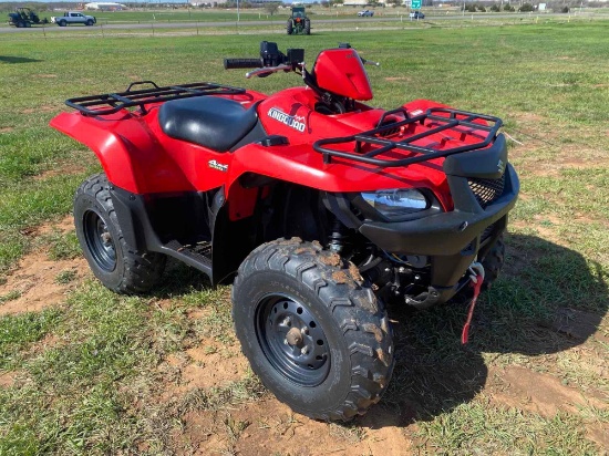 SUZUKI 500 4X4 4 WHEELER HAS WINCH LIKE NEW 686 MILES 111 HRS REALLY NICE MACHINE ???????SELLS WITH