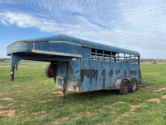 WRANGLER STOCK COMBO TRAILER 16 FT BOX... 6 FT LONG WALL ON TACK BOX FIRST SHORT WALL 6 LUG AXLES 16