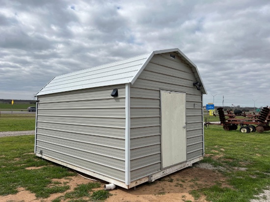 STORAGE BLDG COOK SHACK BLDG 12'2" WIDE 16'2" LONG 15 FT TALL INSIDE HEIGHT 47 INCH WIDE DOOR 79"