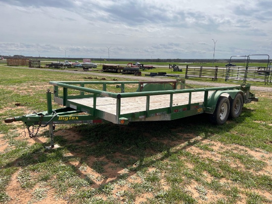 2015 BIG TEX BUMPER PULL TRAILER 20' LONG 6'11" WIDE 16 IN TIRES HEAVY DUTY... SELLS WITH TITLE