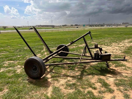 2 WHEEL HAY PULLY WITH ELECTRIC WINCH... 15 IN TIRES