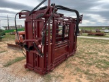 NEW HYDRAULIC CHUTE WITH NECK BAR PALPATING CHUTE COMES WITH PUMP AND HOSES ON CART