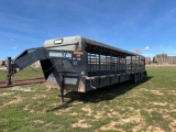 2008 36 FT NECKOVER STOCK TRAILER 6.8 WIDE... CUTS ARE 8/12/8/8 BUTTERFLY REAR GATES 16 PLY TIRES RO