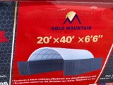 NEW 2022 GOLD MOUNTAIN DOME CONTAINER SHELTER... 20X40 FT PE FABRIC GALVANIZED TUBE, UV RESISTANCE A