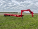NEW MAIL MANUFACTURING 42 FT IN LINE HAY DUMP TRAILER 2022 MODEL VIN 204003 BILL OF SALE ONLY