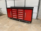 UNUSED 2022 STEELMAN...7FT WORK BENCH 10 DRAWERS AND 2 CABINETS 87X23/39 IN DRAWER LOCK AND HAVE ANT