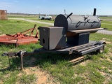 BBQ SMOKER ON TRAILER 30 IN PIPE 72