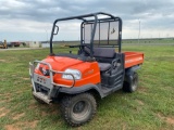 KUBOTA RTV 900 4X4 WITH HYDRAULIC BED 1327 HOURS SELLS WITH BILL OF SALE ONLY