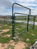3 12 FT GREEN PANELS ONE HAS A OVERHEAD GATE BUILT IN SPECIAL NOTE:... THE TWO TALLER GATES IN THIS