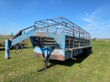 6X24 STOCK TRAILER GOOD WOOD FLOOR LIKE NEW NEW TIRES 14 PLY ALL THE LIGHTS WORK SELLS WITH BILL OF