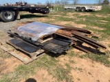STRIPS OF 14 GAUGE...METAL 5 TO 6 FT LONG PALLETS STEEL STRIPS QTY 3 3 X THE MONEY