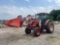 KUBOTA M9540 2 WHEEL DRIVE TRACTOR HAS A WOODS GROUND MOVER LOADER MODEL #LV132 COMES WITH PALLET