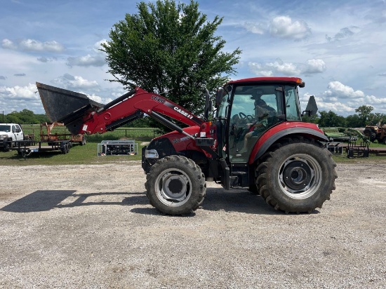 CASE IH FARM ALL 75C TRACTOR WITH L620 CASE LOADER 272.4 HOURS REAR WHEEL WEIGHTS 2 HYDRAULIC