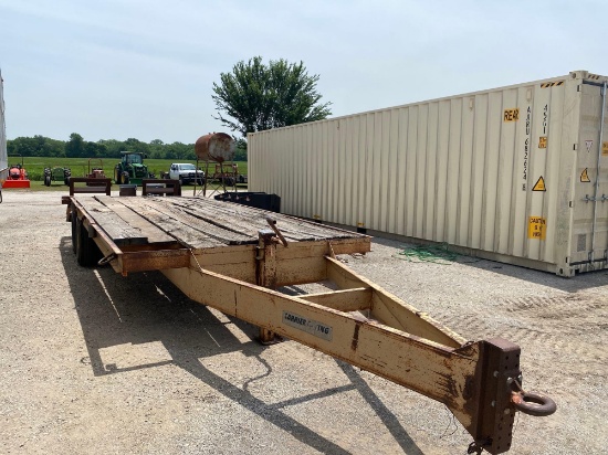 CARRIER KING PINTLE HITCH TRAILER 20'X96" WITH 4' DOVE TAIL 2 RAMPS 2- 10K AXLES WITH 23585 R16