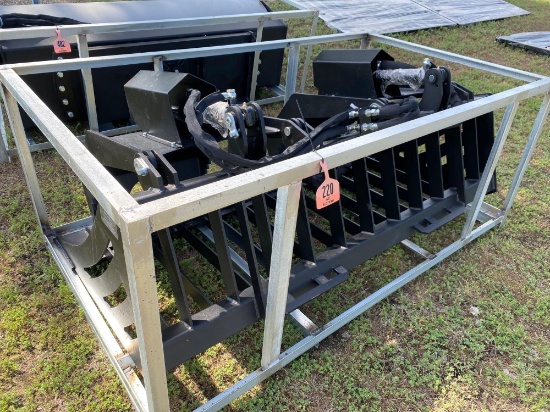 SKID STEER ROCK GRAPPLE BUCKET UNUSED
