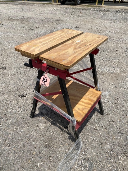 WOODEN SAW WORK TABLE ON ROLLERS MITER SAW TABLE