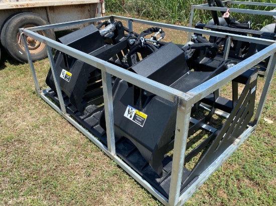 SKID STEER ROCK GRAPPLE BUCKET... UNUSED...