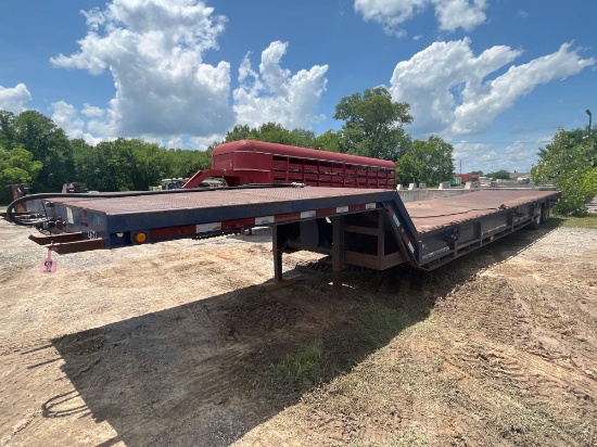 1978 LANDOLL TILT TRAILER 9'4" DECK OVER 5TH WHEEL 32'L X 96"W SPOKE WHEELS HAS WENCH WITH CABLES
