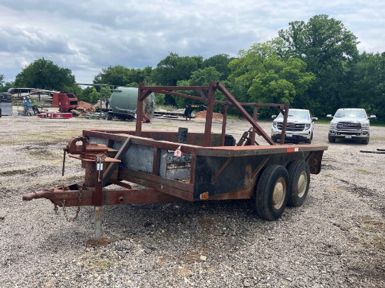 12' X 7' WELDING TRAILER WITH TOOLBOX... BOTTLE RACKS AND VICE HAS 2 AXLES... 8 LUG AXLES... BILL OF